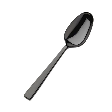 Bon Chef Roman, Table Serving Spoon, Mirror Finish, 18/10, 8.75" - Black , set of 12 S3704B